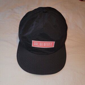 Girl, Get‎ After It. Hat Cap Womens Black Nylon Adjustable Snap Back Surf Beach
